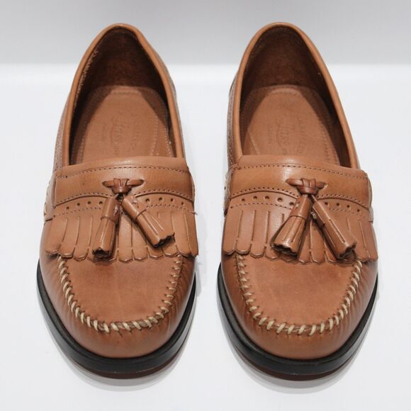 New Without Box Bass Jeremy Moc Toe Brown Leather Tasseled Loafer Men Size 9.5D main image 4